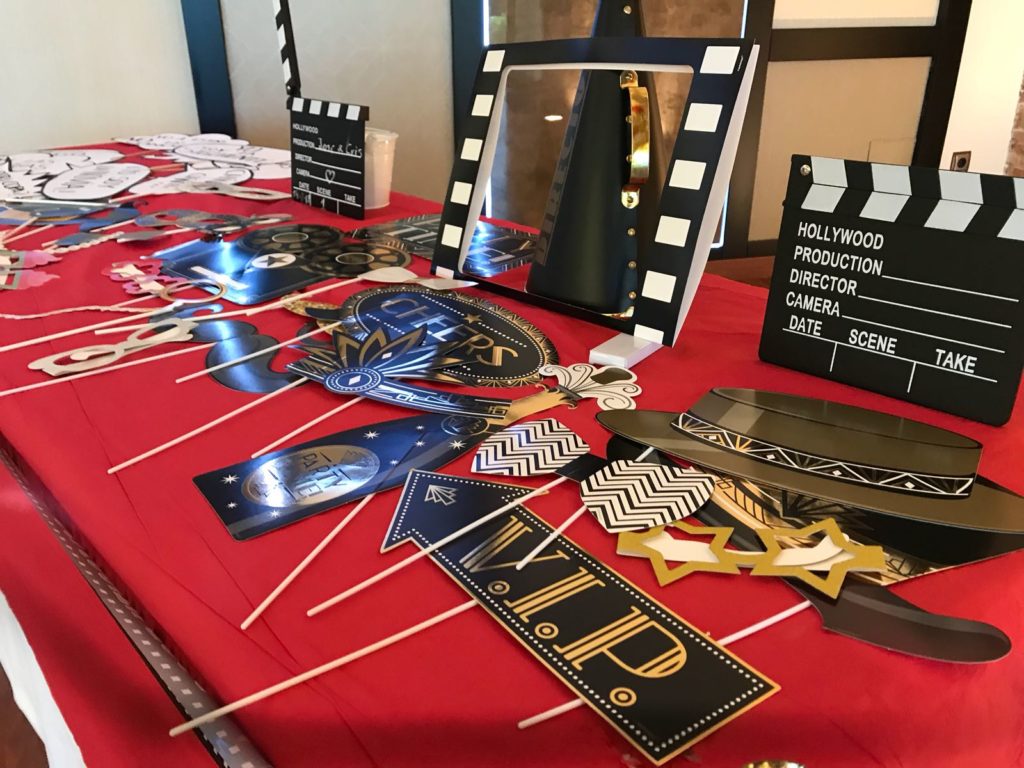 photocall de boda de cine