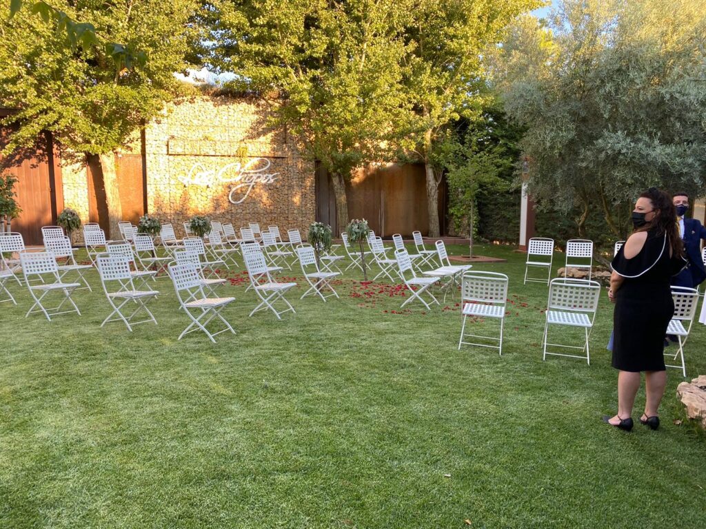 una boda rociera video separación sillas