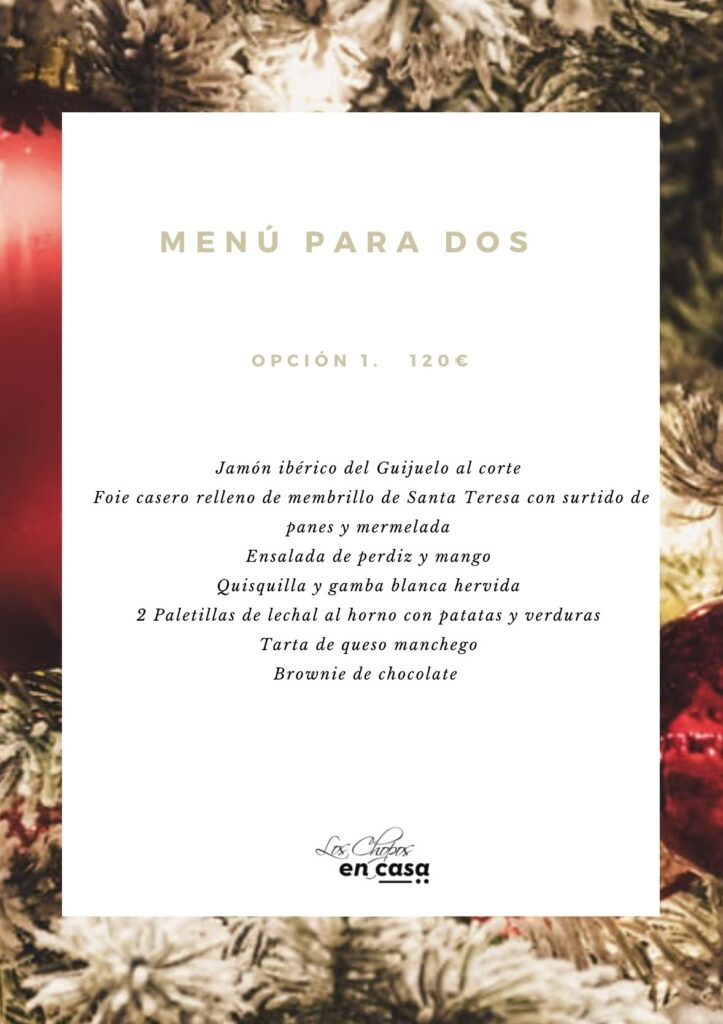 Menú de Navidad Los Chopos en casa