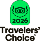 TC Badge + Travelers’ Choice Center Aligned Black - L